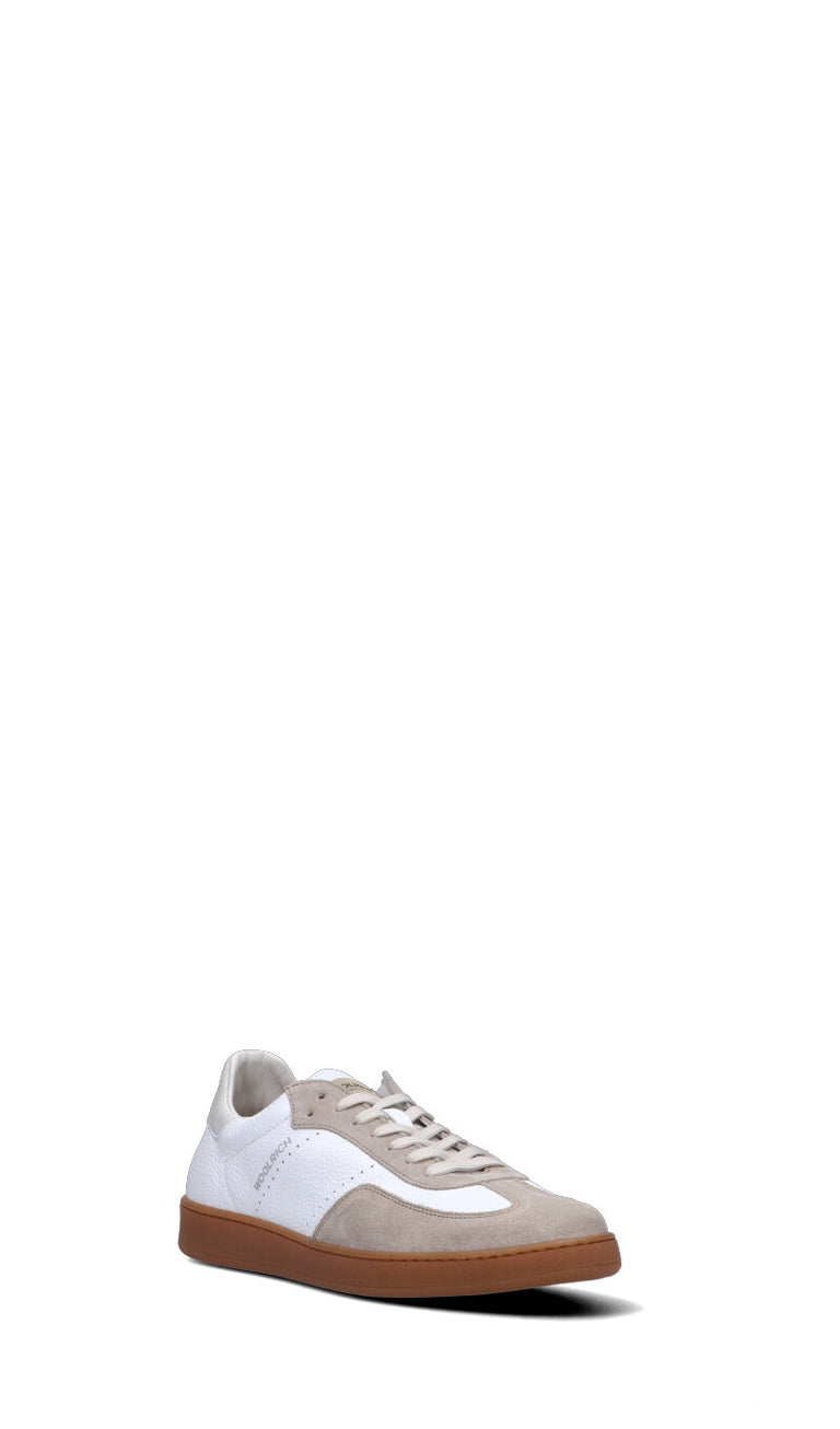 WOOLRICH Sneaker uomo bianca/beige in pelle