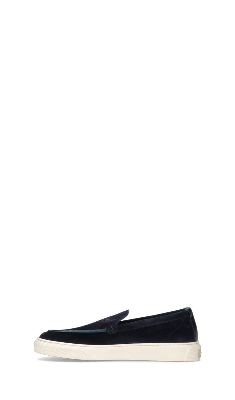WOOLRICH Slip on uomo blu in suede