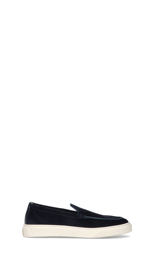 WOOLRICH Slip on uomo blu in suede