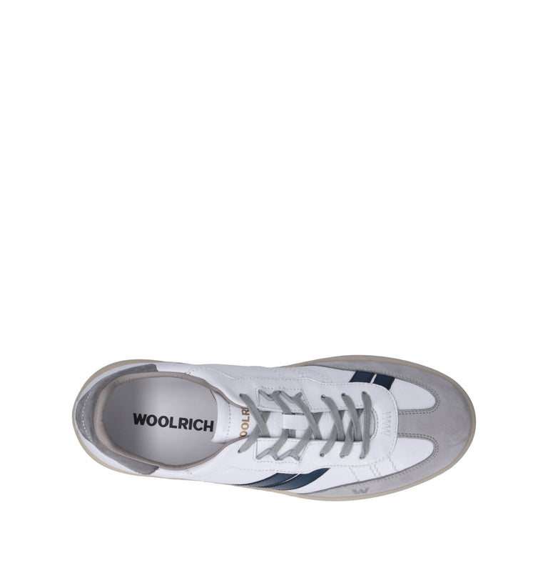 WOOLRICH Sneaker uomo bianca/grigia in pelle