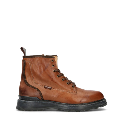 WOOLRICH Anfibio uomo cognac in pelle