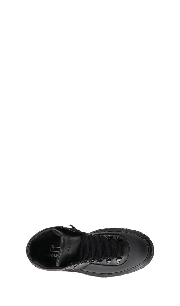 WOOLRICH polacco donna nero in pelle