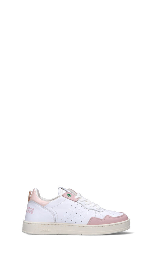 WOMSH Sneaker donna bianca/rosa in pelle