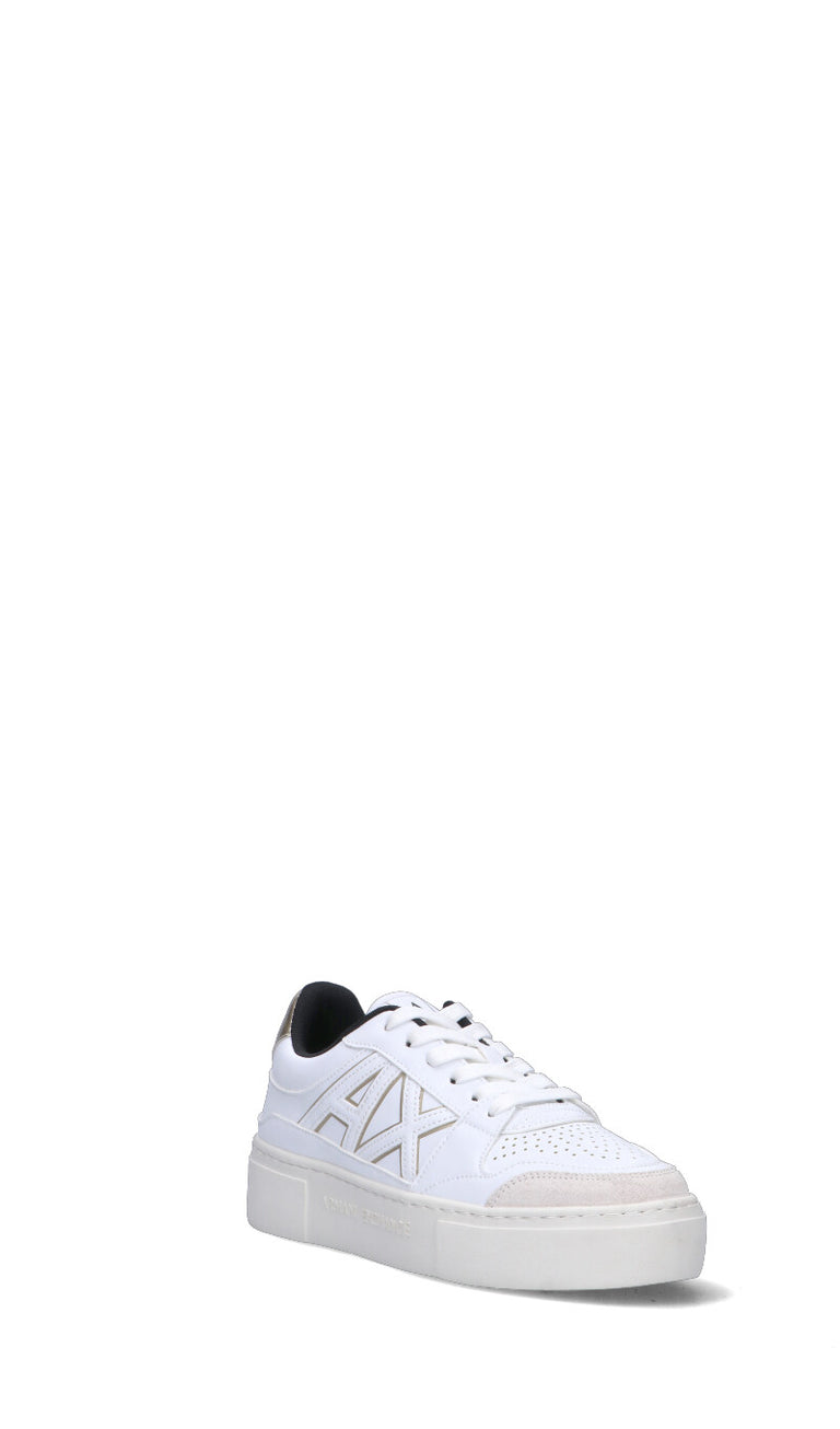 ARMANI EXCHANGE Sneaker donna bianca/oro in pelle