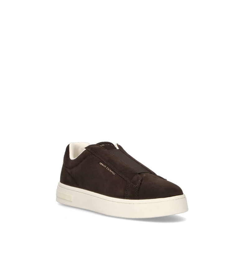 ARMANI EXCHANGE Sneaker uomo marrone in suede