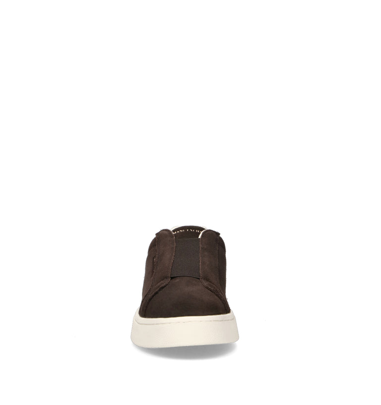 ARMANI EXCHANGE Sneaker uomo marrone in suede