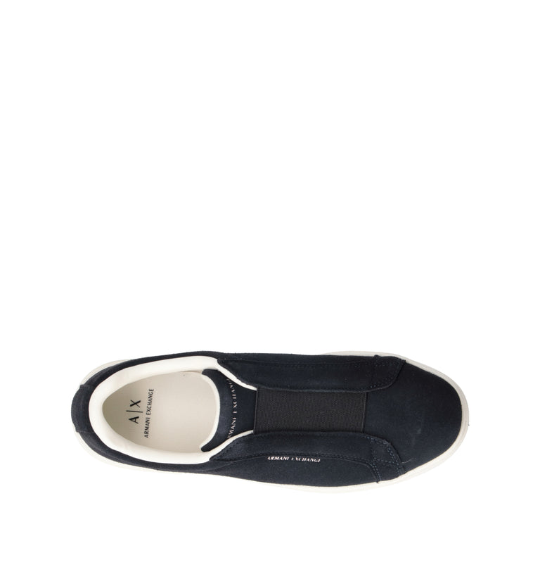 ARMANI EXCHANGE Sneaker uomo blu in suede