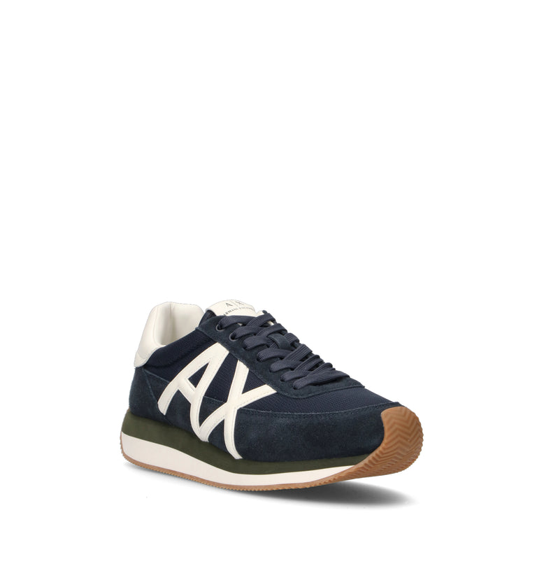 ARMANI EXCHANGE Sneaker uomo blu in suede