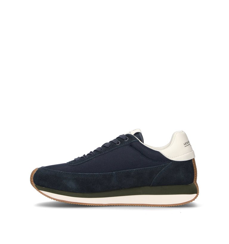 ARMANI EXCHANGE Sneaker uomo blu in suede