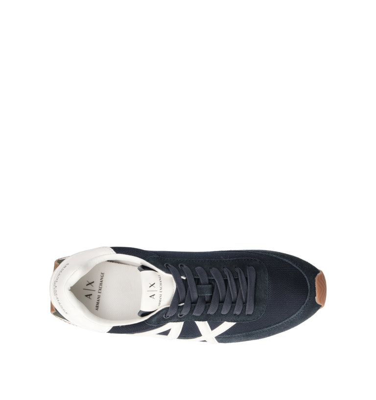 ARMANI EXCHANGE Sneaker uomo blu in suede
