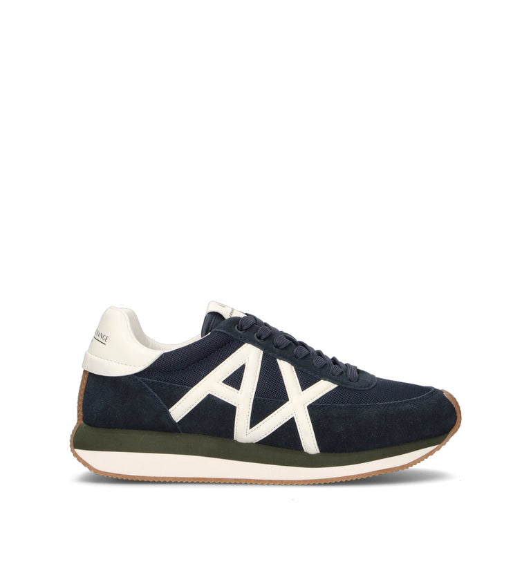 ARMANI EXCHANGE Sneaker uomo blu in suede