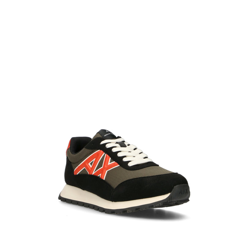 ARMANI EXCHANGE Sneaker uomo nera/arancio
