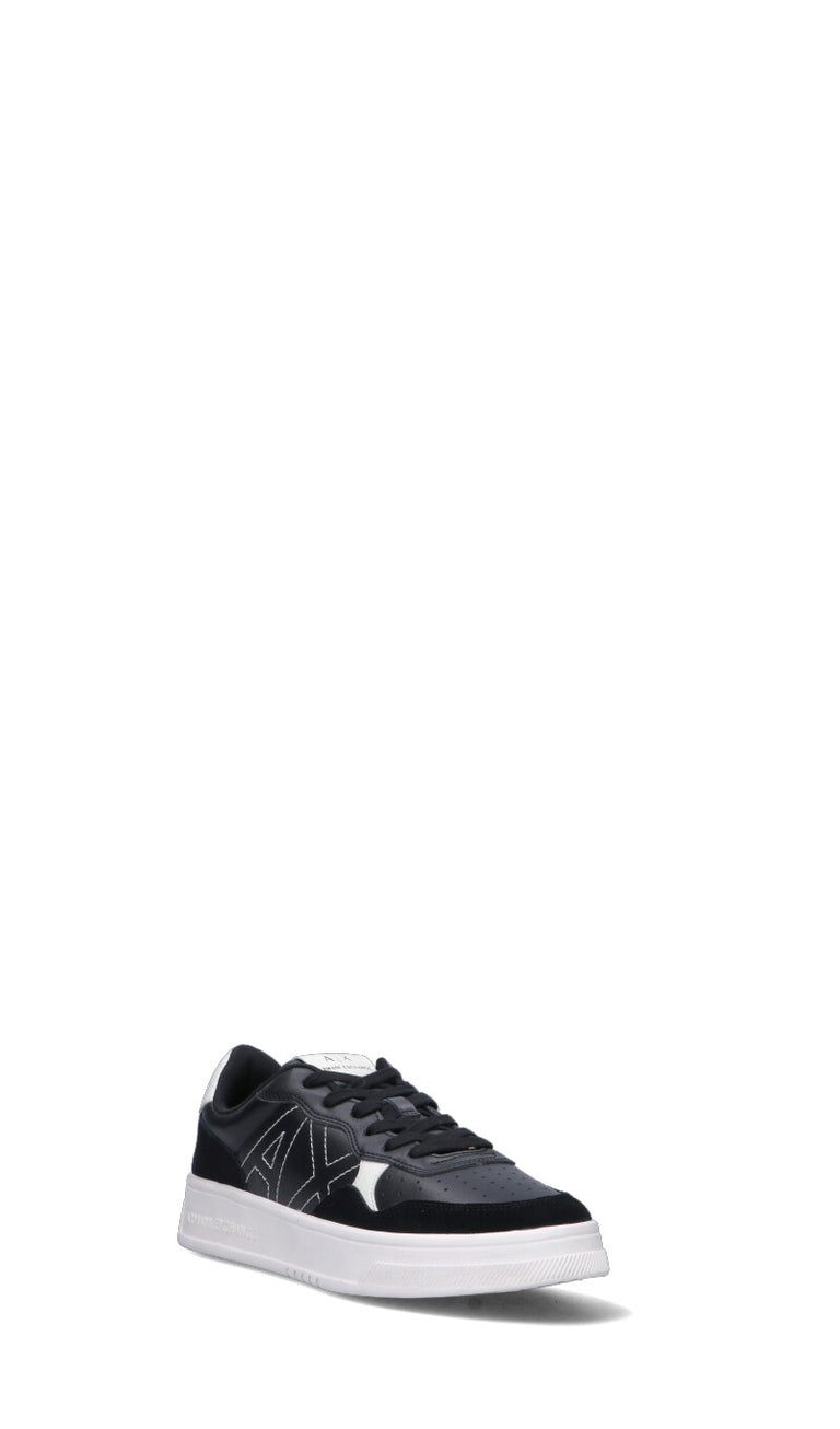ARMANI EXCHANGE Sneaker uomo nera in pelle