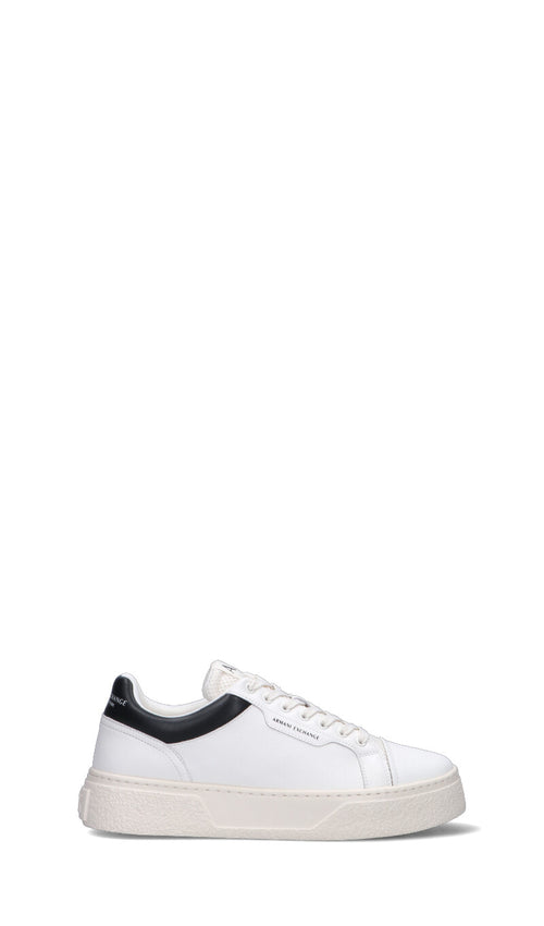 ARMANI EXCHANGE Sneaker uomo bianca/nera in pelle