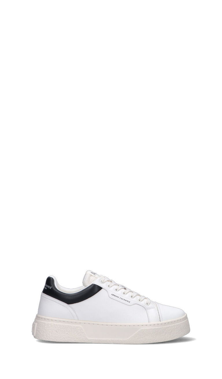 ARMANI EXCHANGE Sneaker uomo bianca/nera in pelle