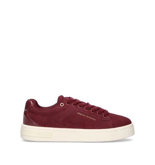 ARMANI EXCHANGE Sneaker donna bordeaux in suede
