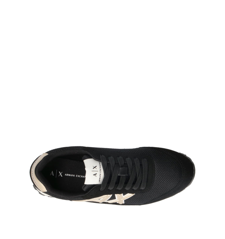 ARMANI EXCHANGE Sneaker donna nera/oro