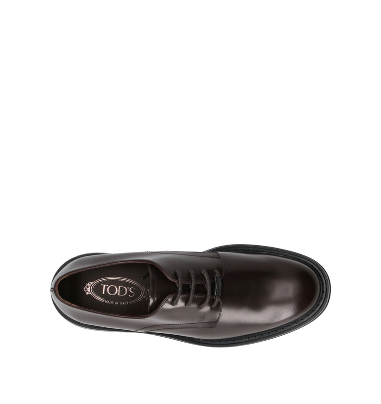TODS Stringata uomo marrone in pelle