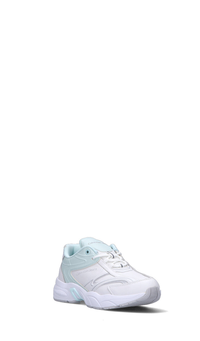 CALVIN KLEIN Sneaker donna bianca/azzurra in pelle