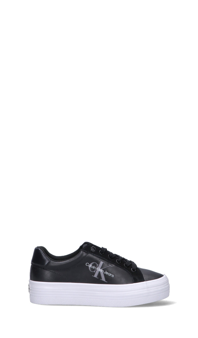 CALVIN KLEIN JEANS Sneaker donna nera in pelle