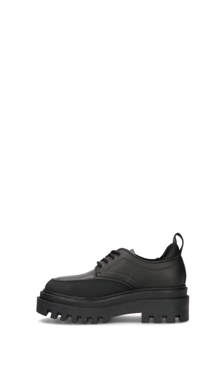 CALVIN KLEIN JEANS Stringata donna nera in pelle