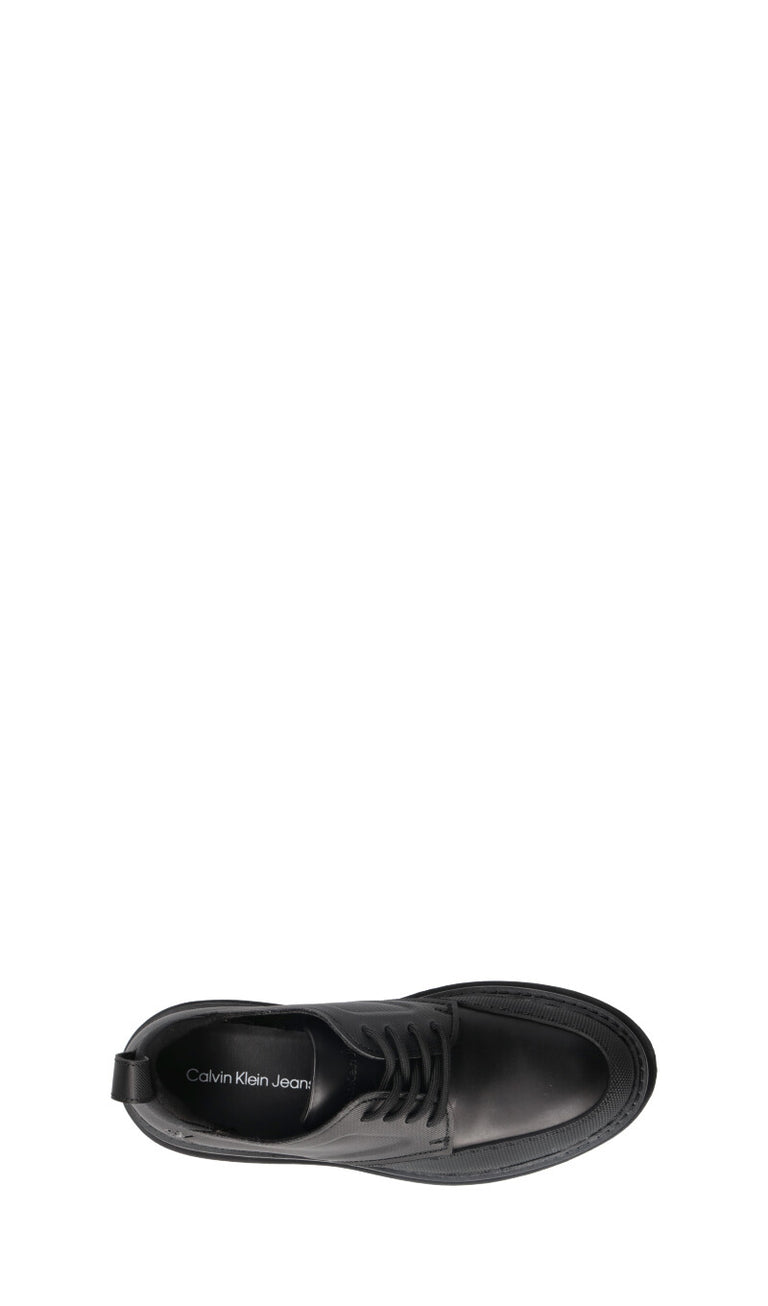 CALVIN KLEIN JEANS Stringata donna nera in pelle