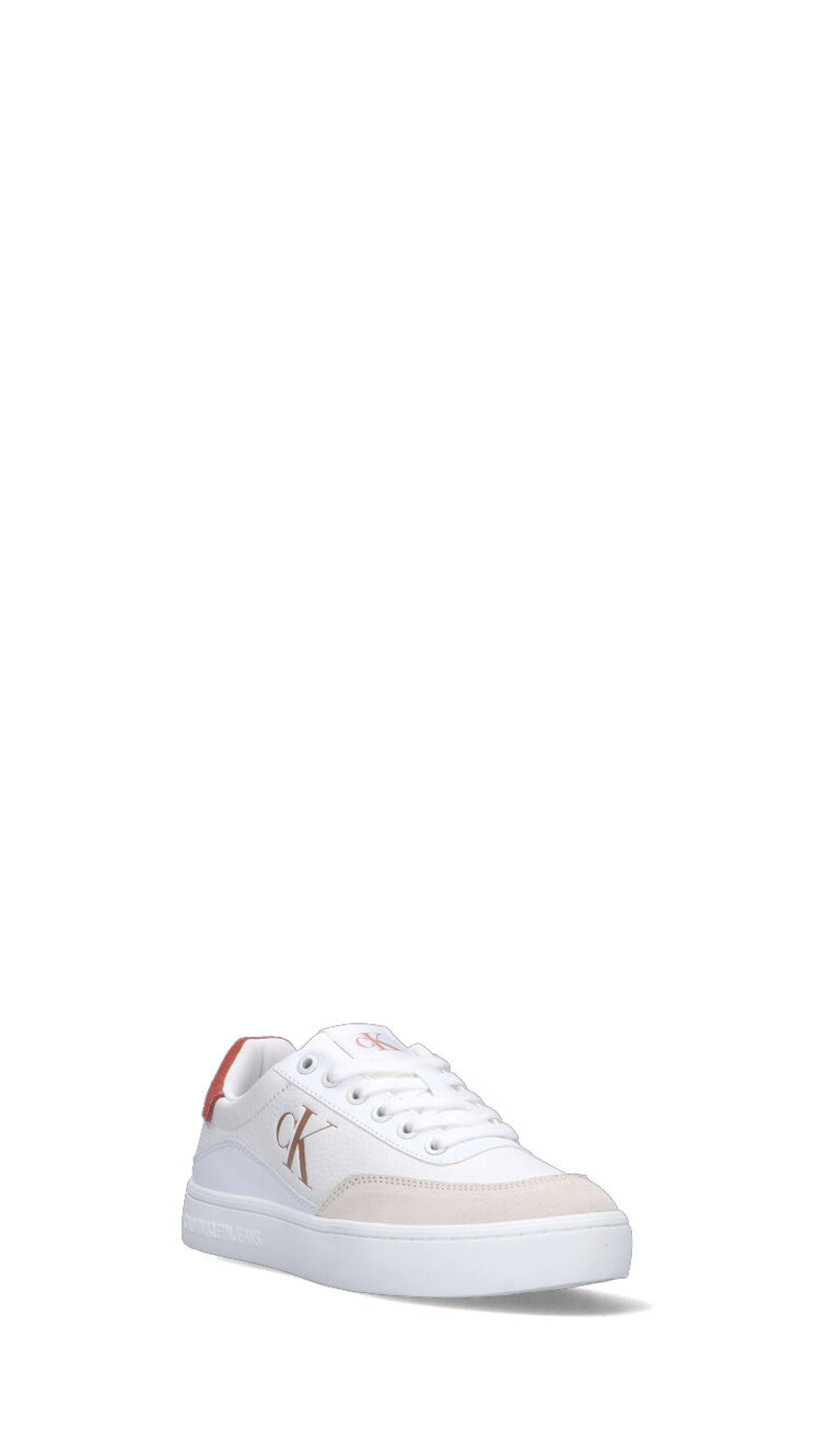 CALVIN KLEIN JEANS Sneaker donna bianca/toscana in pelle