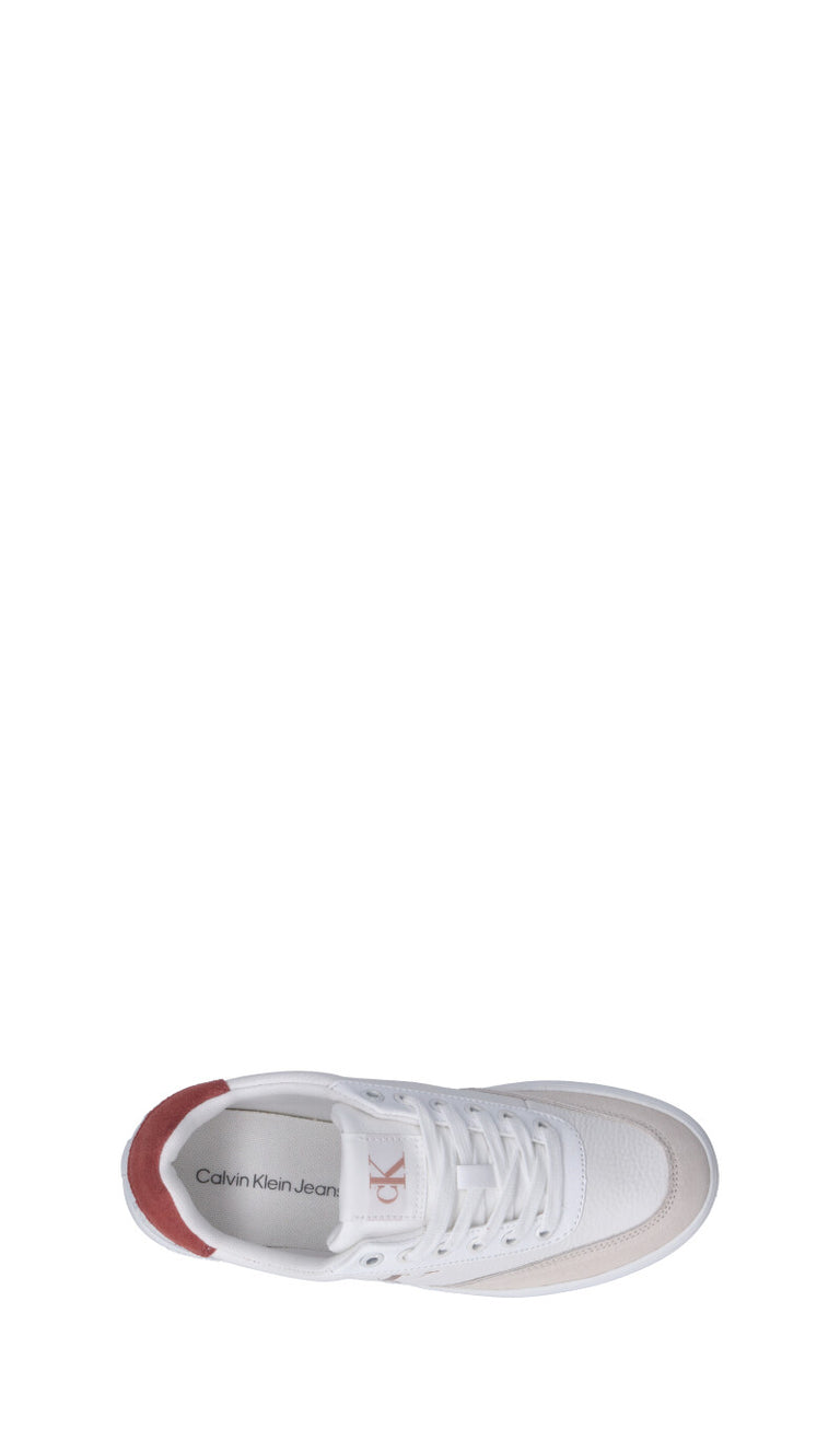 CALVIN KLEIN JEANS Sneaker donna bianca/toscana in pelle
