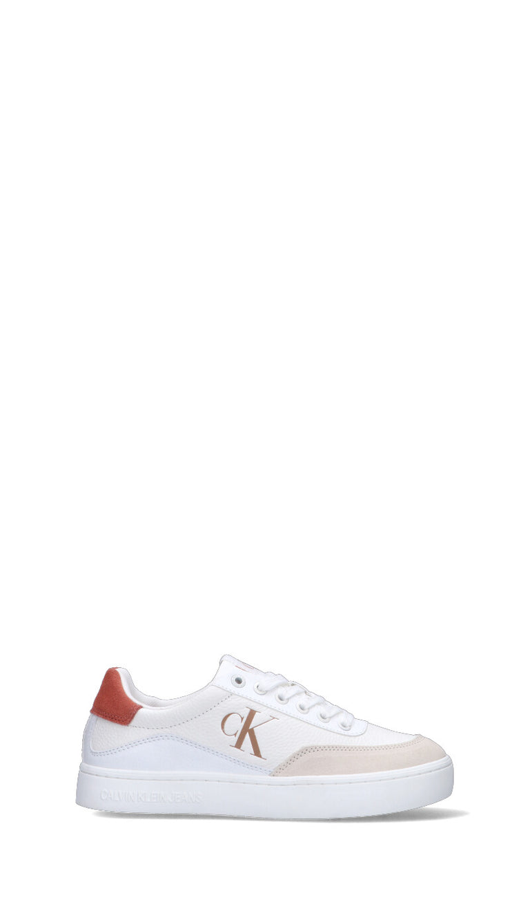 CALVIN KLEIN JEANS Sneaker donna bianca/toscana in pelle