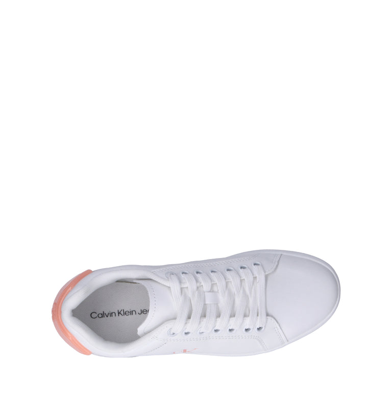 CALVIN KLEIN JEANS Sneaker donna bianca/pesca