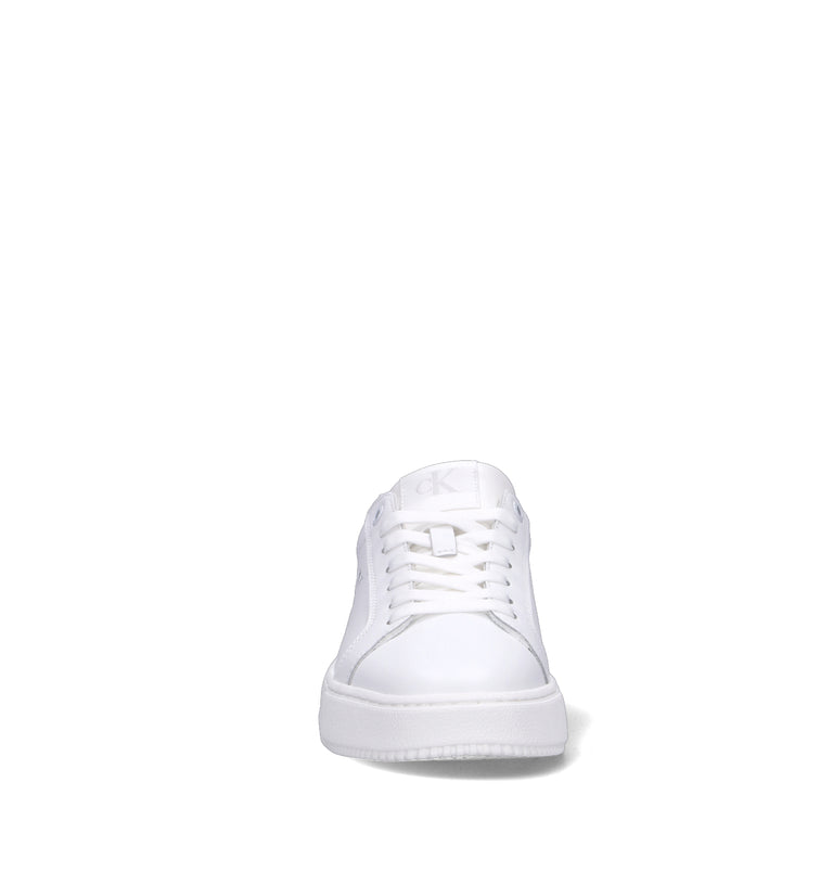 CALVIN KLEIN JEANS Sneaker donna bianca/argento in pelle