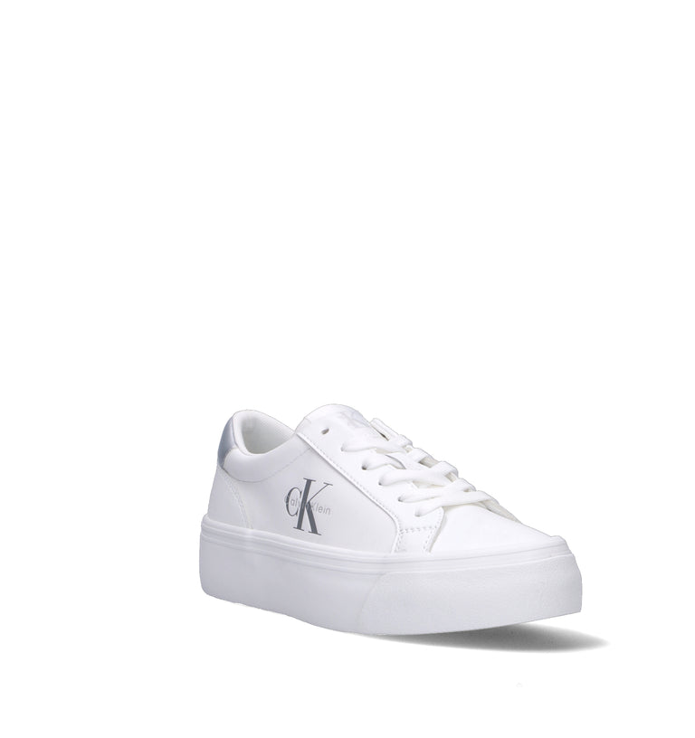 CALVIN KLEIN JEANS Sneaker donna bianca/argento