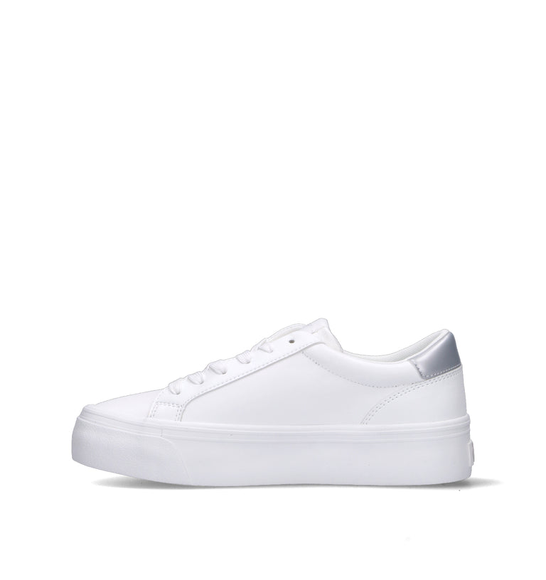 CALVIN KLEIN JEANS Sneaker donna bianca/argento