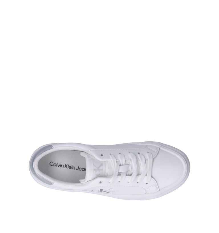 CALVIN KLEIN JEANS Sneaker donna bianca/argento