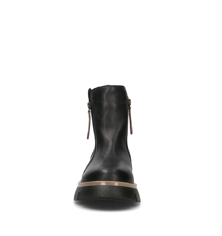 BUENO Tronchetto donna nero in pelle