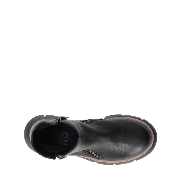 BUENO Tronchetto donna nero in pelle