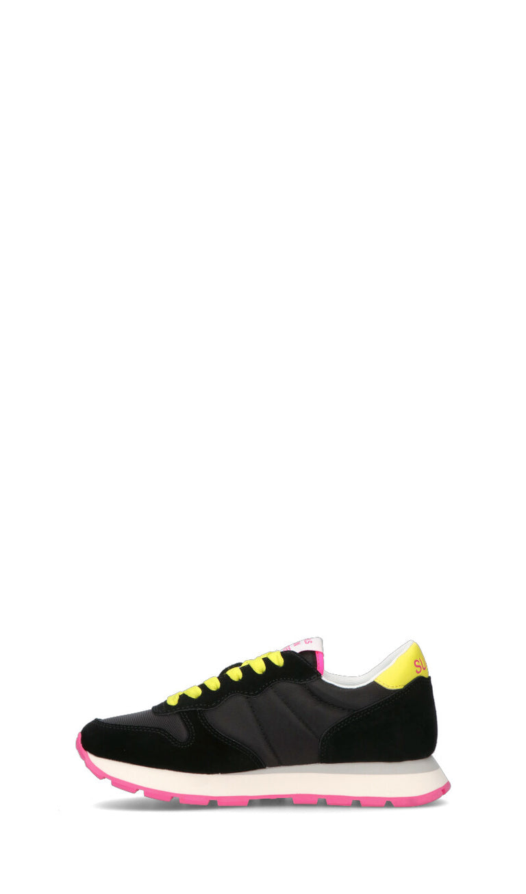 SUN68 Sneaker donna nera/gialla in pelle