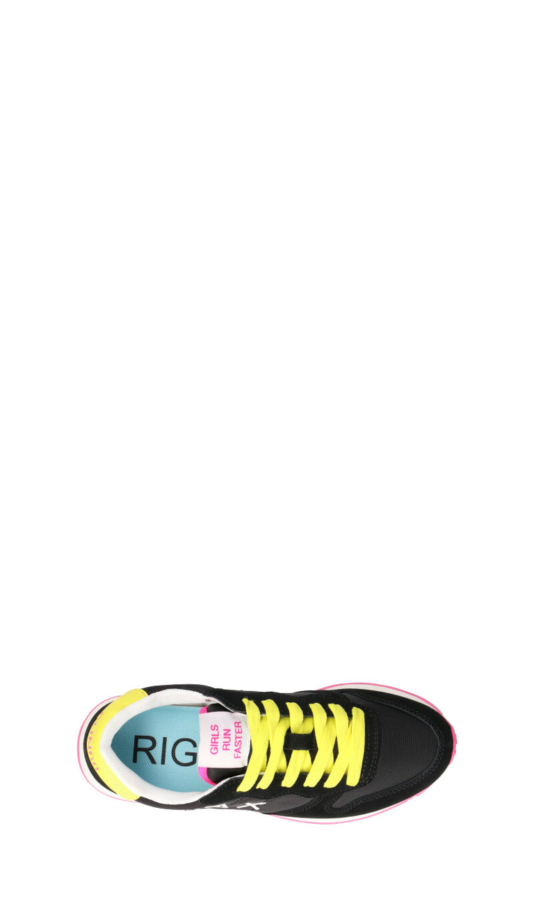 SUN68 Sneaker donna nera/gialla in pelle