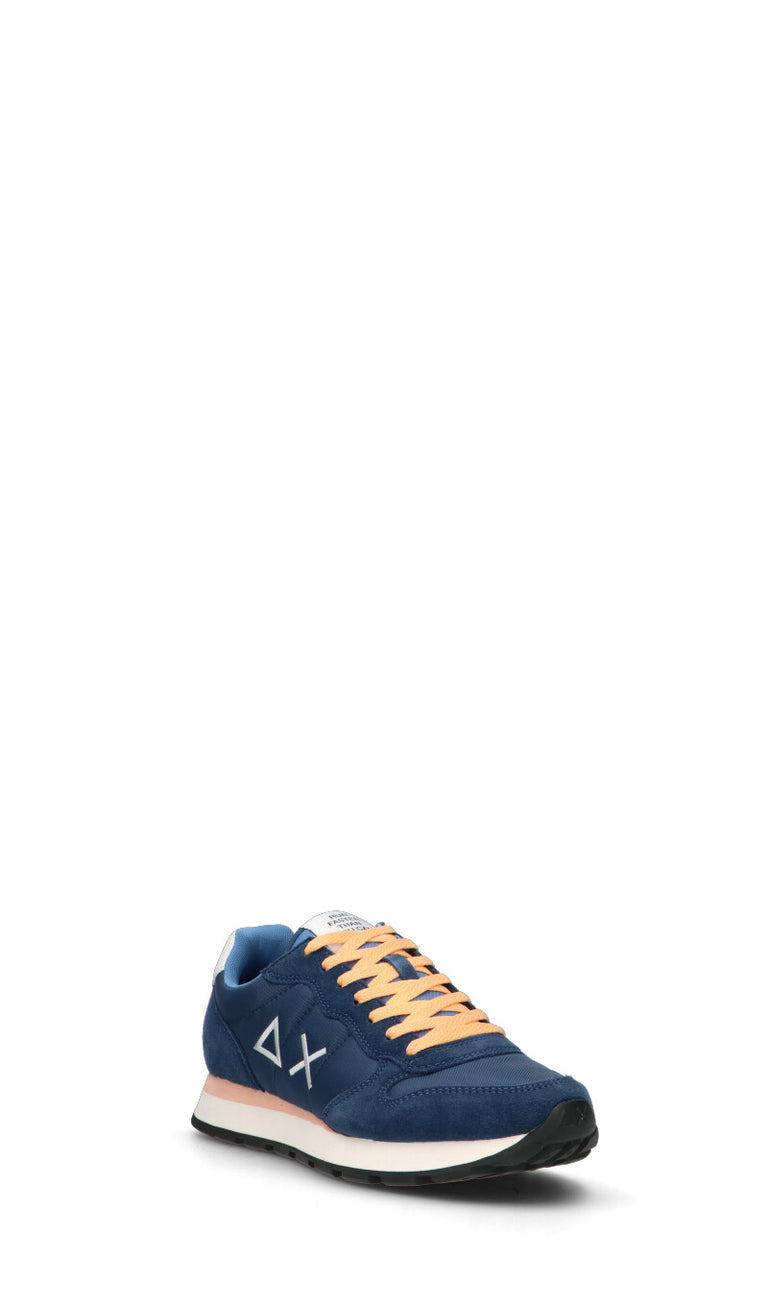 SUN68 Sneaker uomo blu/arancio/bianca in suede