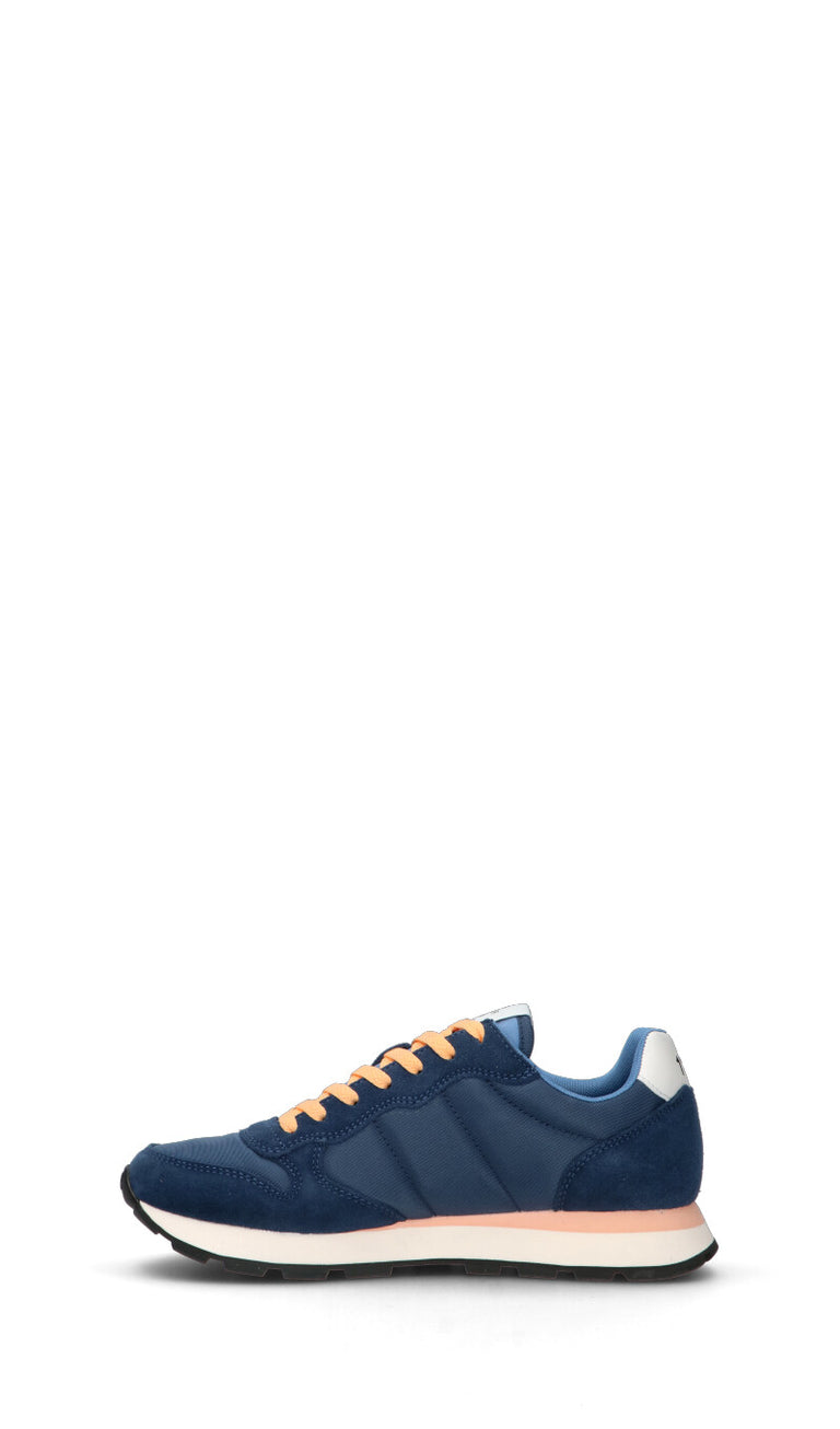 SUN68 Sneaker uomo blu/arancio/bianca in suede