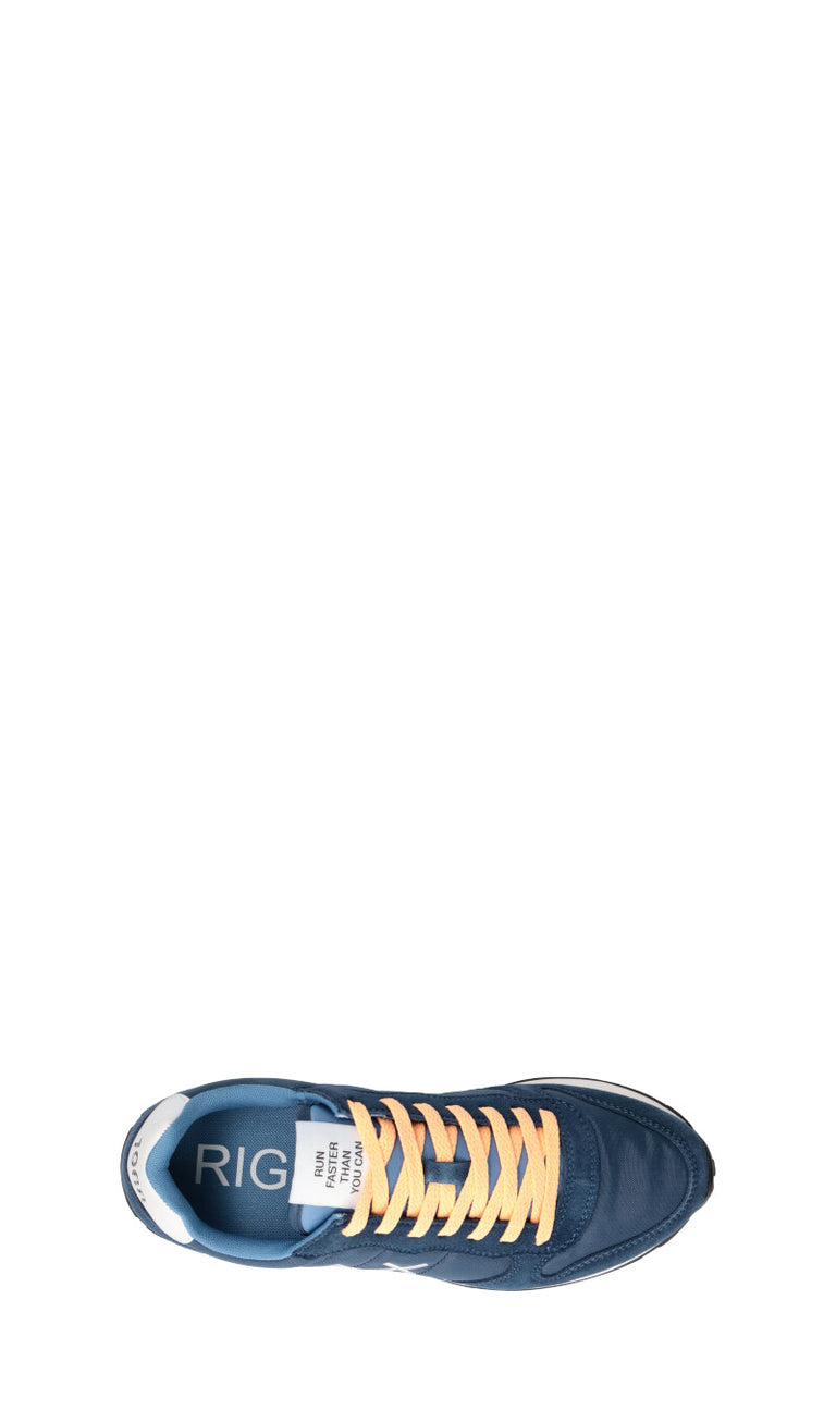 SUN68 Sneaker uomo blu/arancio/bianca in suede