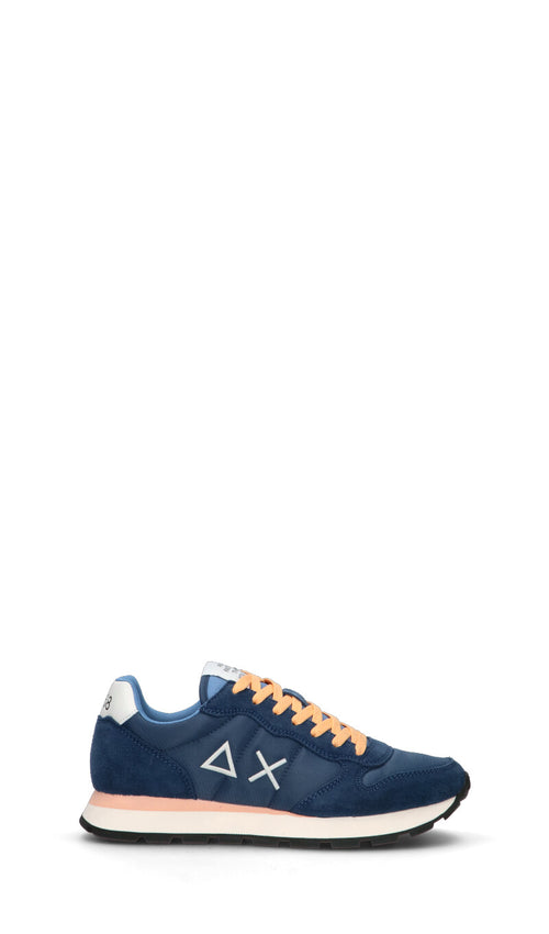 SUN68 Sneaker uomo blu/arancio/bianca in suede
