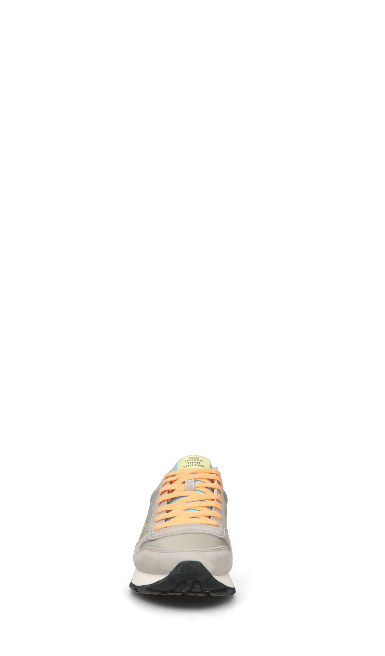 SUN68 Sneaker uomo grigia/arancio/gialla/azzurra in suede