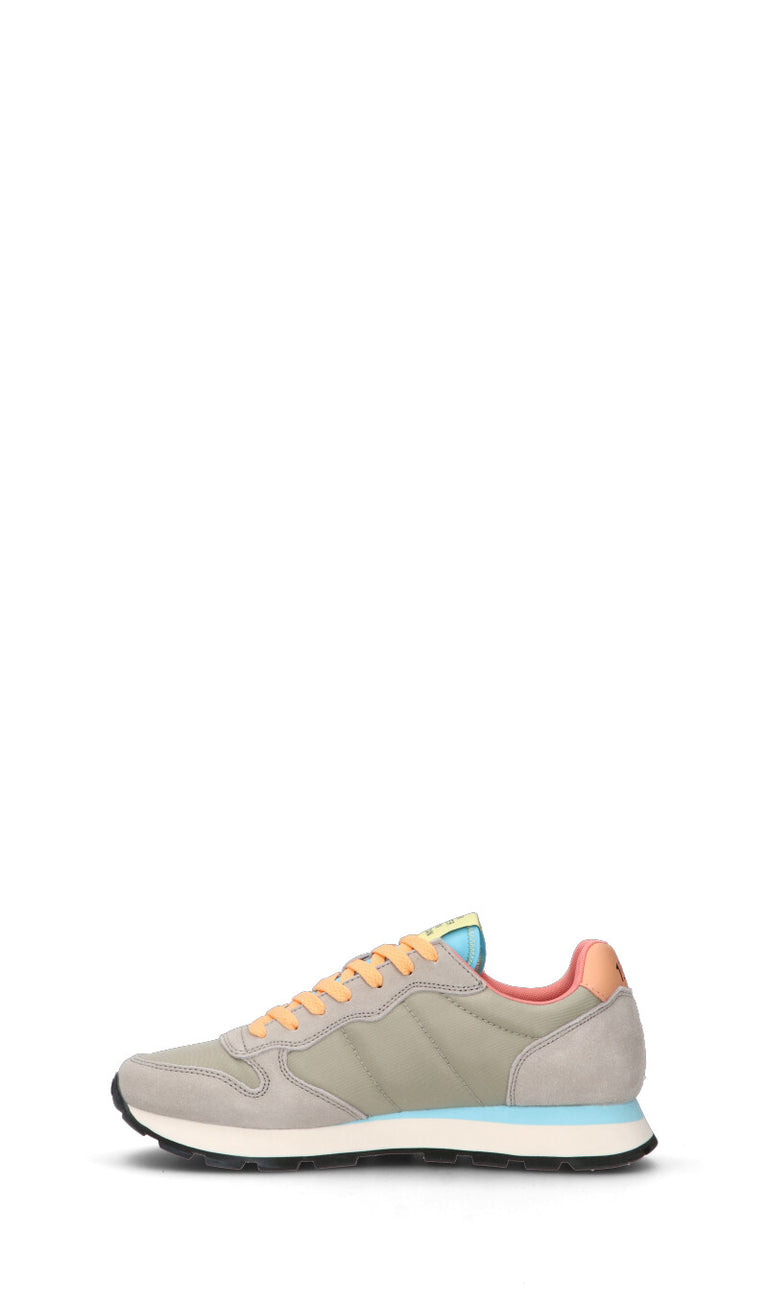SUN68 Sneaker uomo grigia/arancio/gialla/azzurra in suede