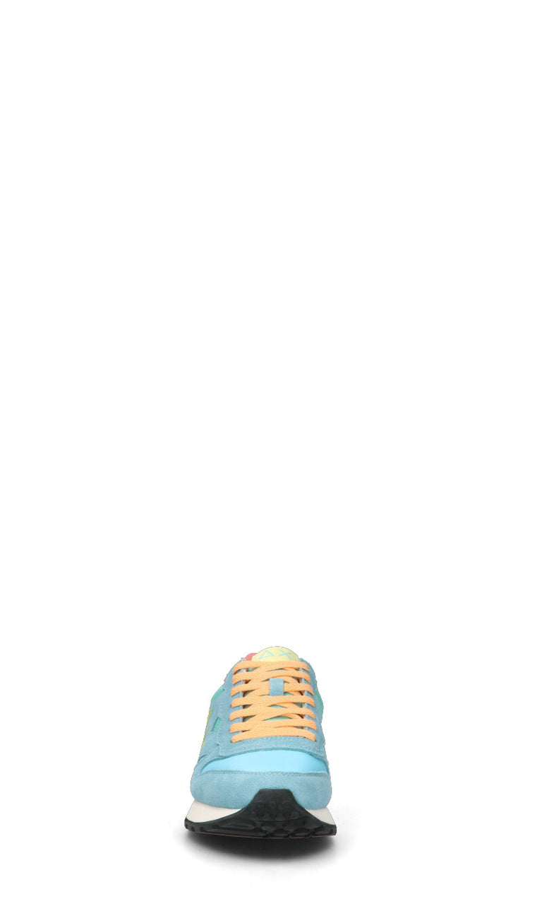 SUN68 Sneaker uomo azzurra/arancio/gialla in suede