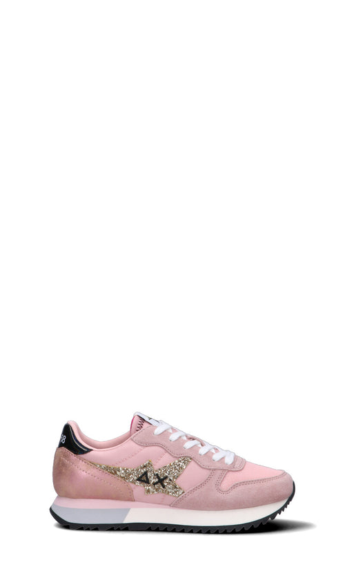 SUN68 Sneaker donna rosa/nera/oro in suede