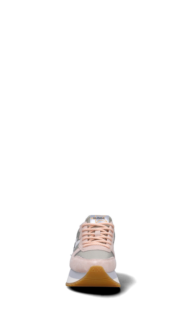 SUN68 Sneaker donna grigia/rosa/bianca/nera in suede