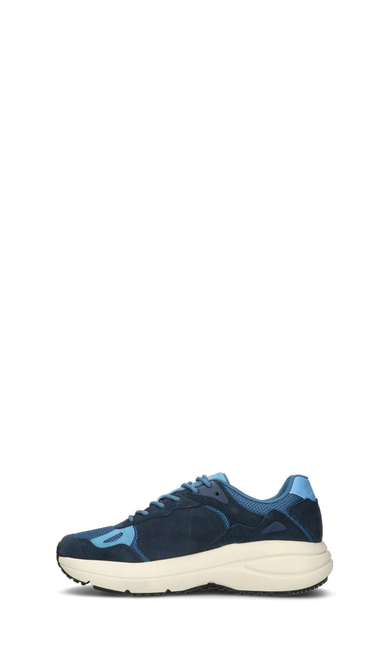SUN68 Sneaker uomo blu in suede