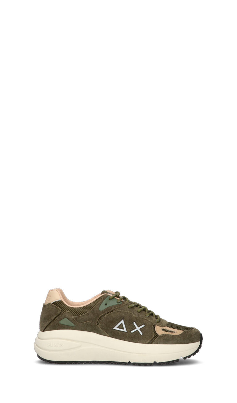 SUN68 Sneaker uomo militare in suede