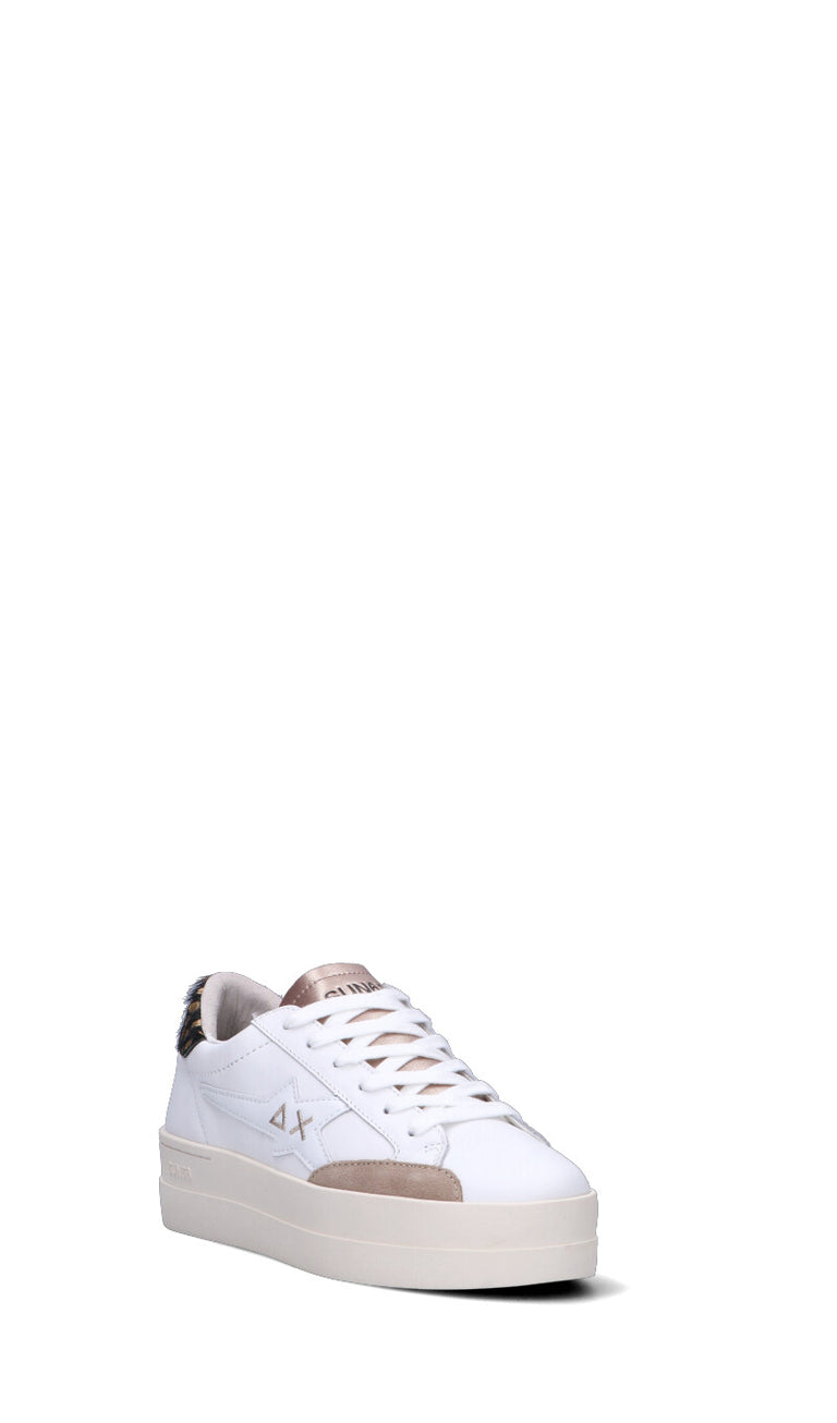 SUN68 Sneaker donna bianca in pelle